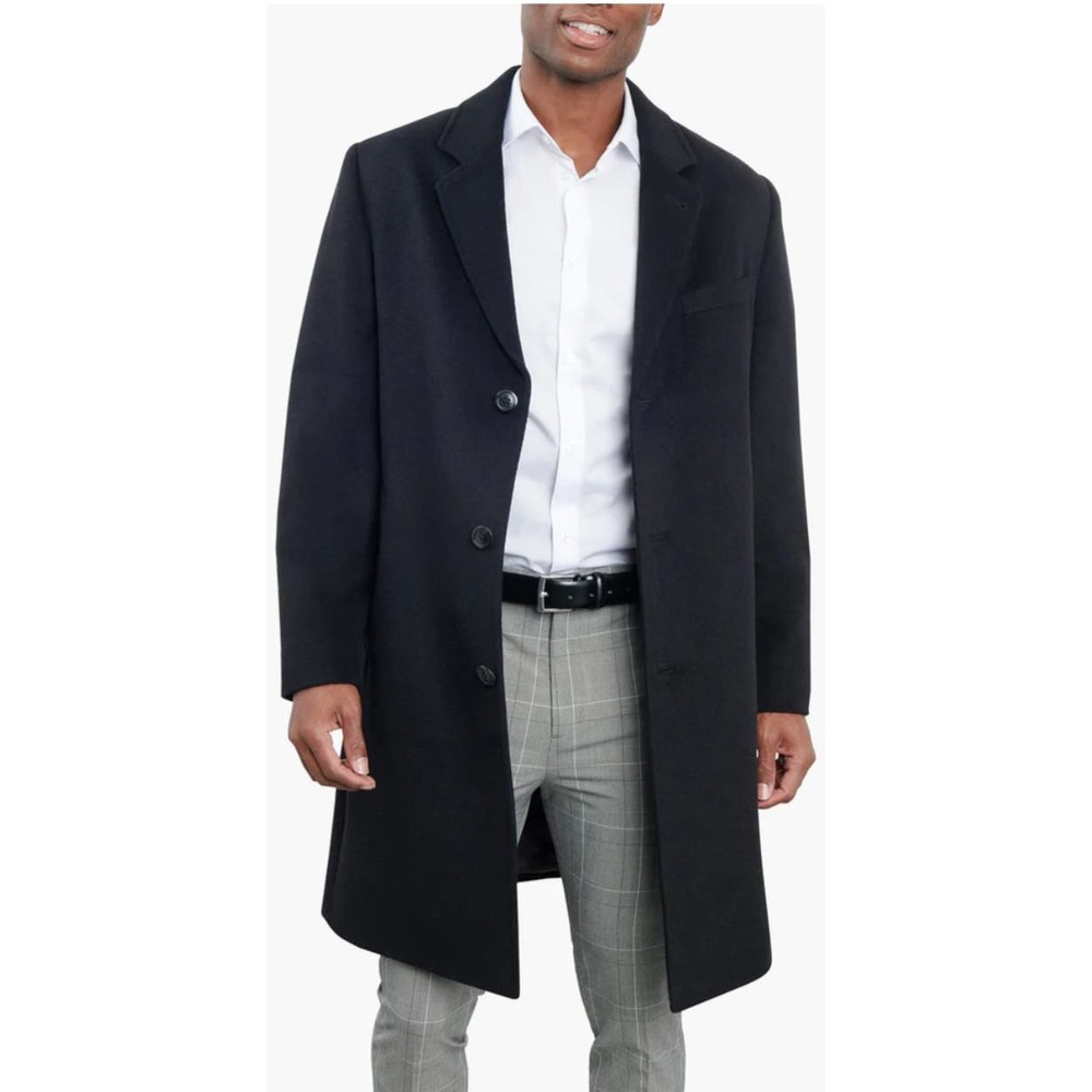London Fog Men's 3-Buttoned Black Wallstreet Trench Size 42S - Picture 2 of 8